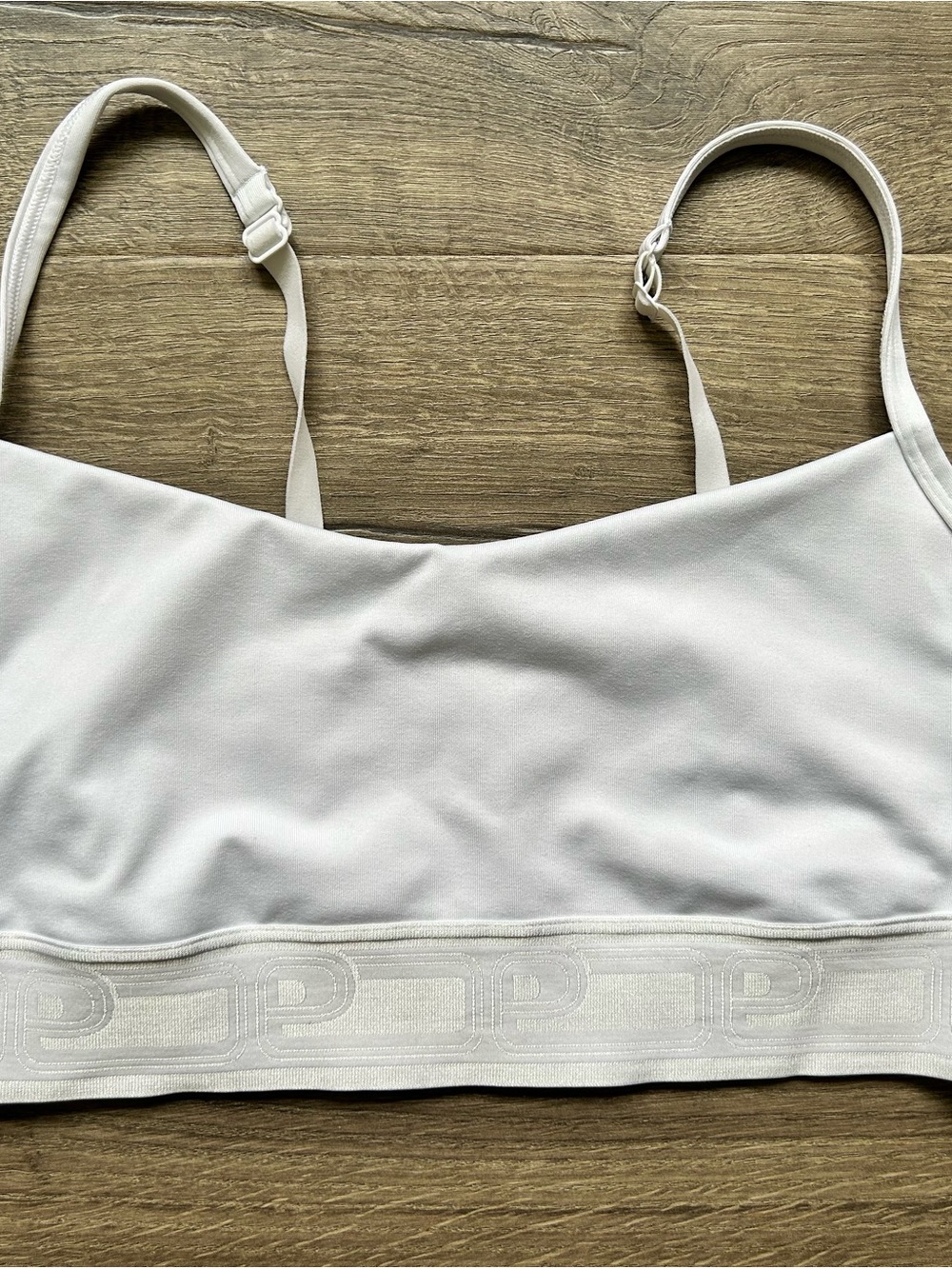 Victoria's Secret White Seamless Pink Logo Band Sports Bra - Picture 1 of 5